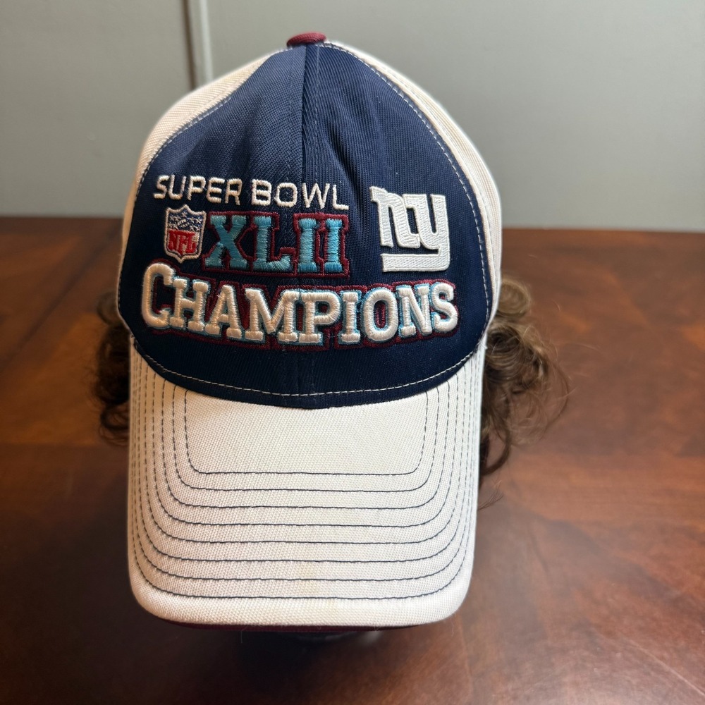 Vintage NFL Super Bowl 42 Hat XLII NY GIANTS Champions‎ Reebok Football Cap